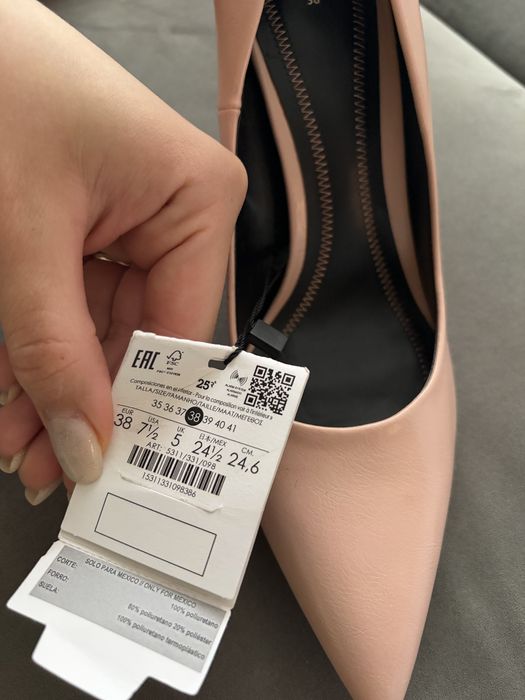 Обувки с ток Бершка