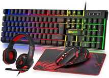 Нов Пълен гейминг комплект клавиатура мишка слушалки пад за PC/PS/Xbox