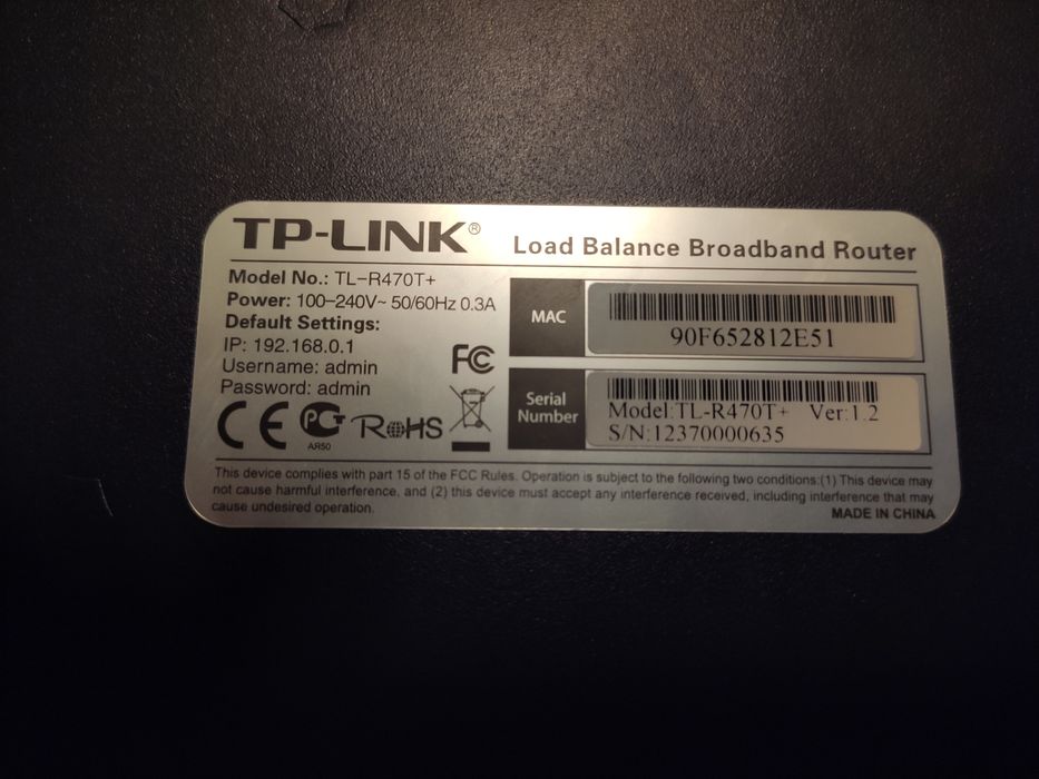 balance router TP-R470