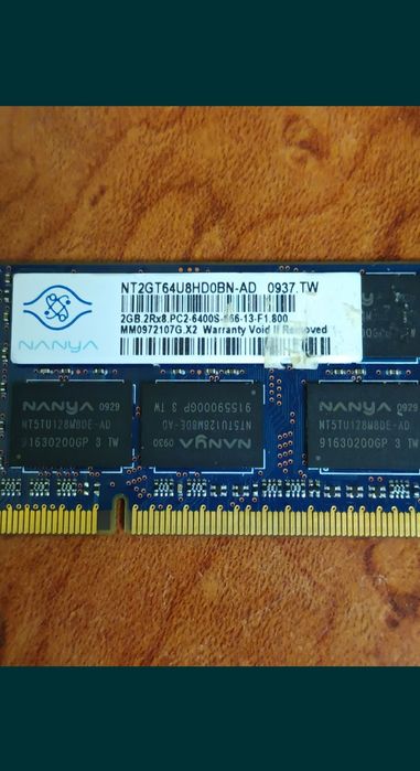 Ram laptop una 2 Gb și una de 1 gb