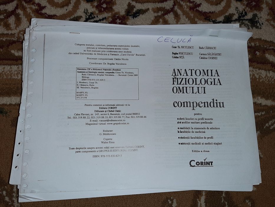 Compendiu Anatomia si Fiziologia corpului uman