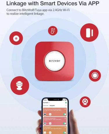 Alarma Sirena inteligenta Wireless 90 dB sistem Tuya, Smart Life app