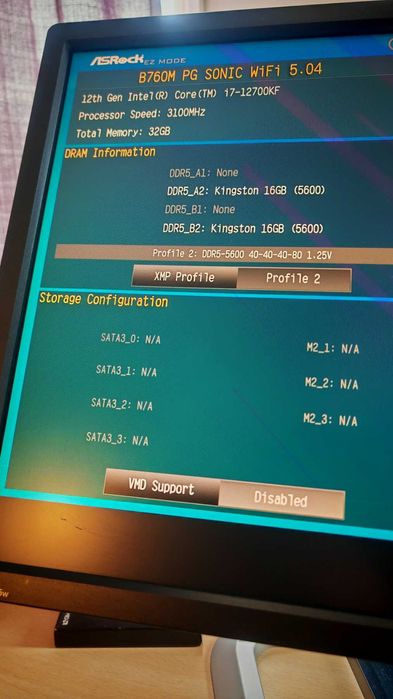 Asrock - B760M SONIC WiFi  LGA 1700 + Intel Core i7-12700KF, 12 Cores