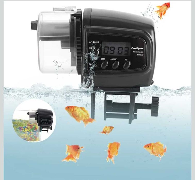 Дозатор за рибки с таймер, автоматична машина за аквариумна храна