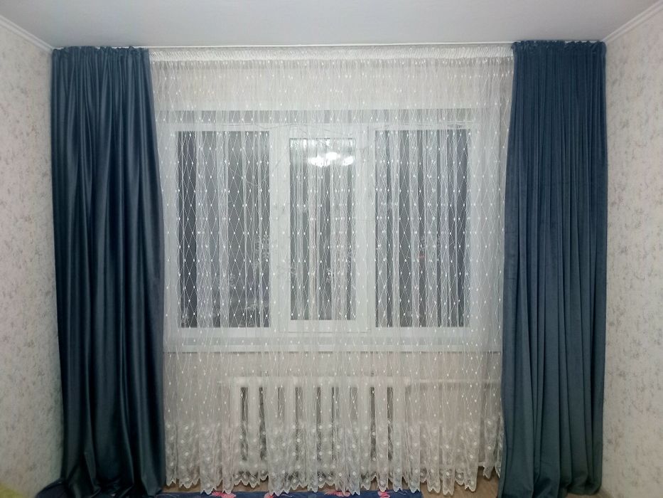 Продам тюль с портьерами.
