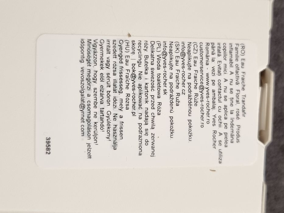 Apa de toaleta Rose Yves Rocher Eau Fraiche