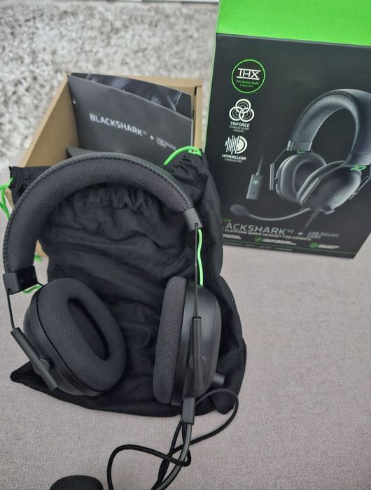 Casti Gaming Razer Blackshark V2 + USB soundcard