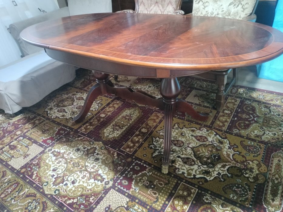Masa lemn masiv ovala 1.75 x 0.87 x 0.75