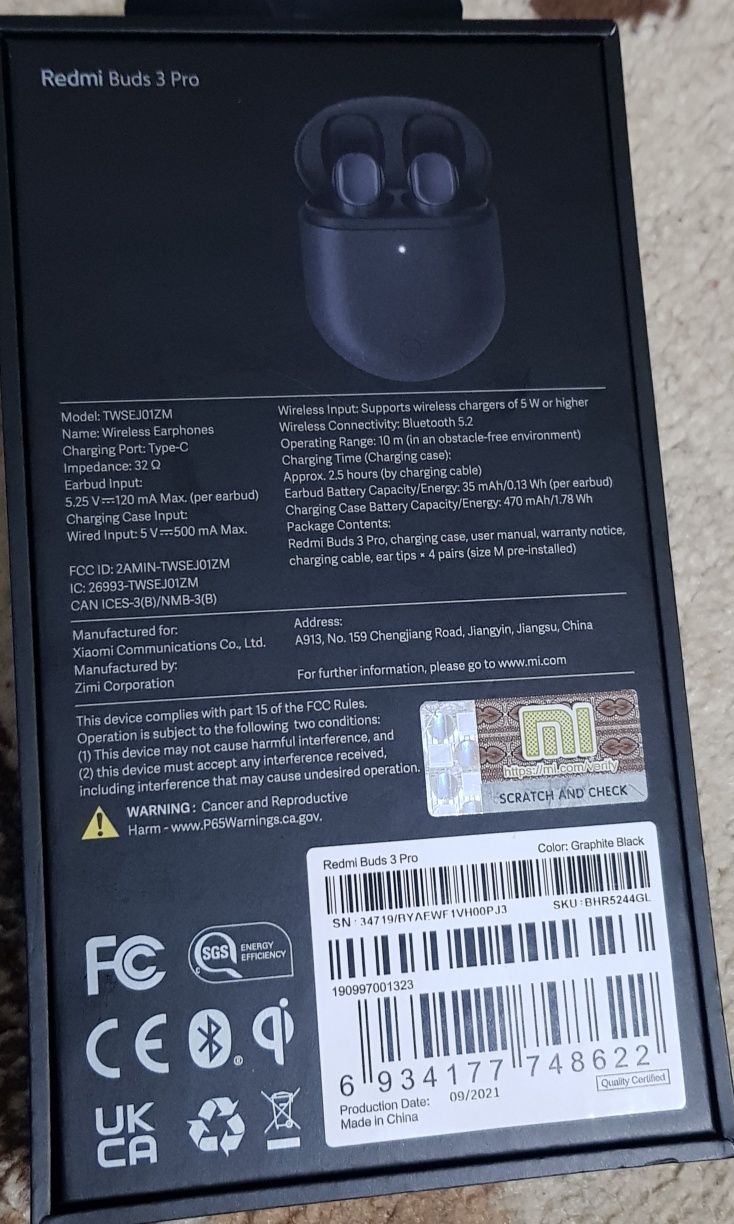 Casti Redmi Buds3 Pro
