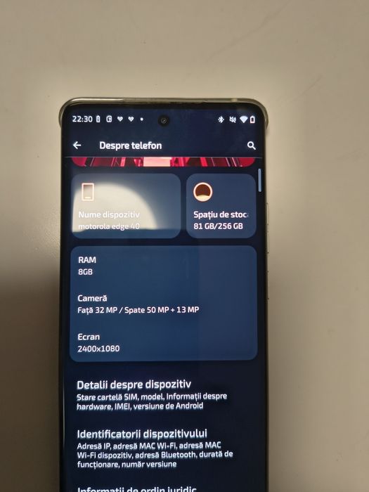 Vând telefon motorola edge 40