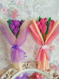 Букети с цветя от креп хартия