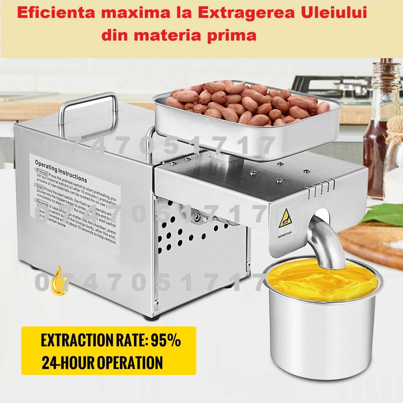 Presa ulei la rece, Inox, 220V, 500W,Noua, Uz casnic, Lichidare Stoc