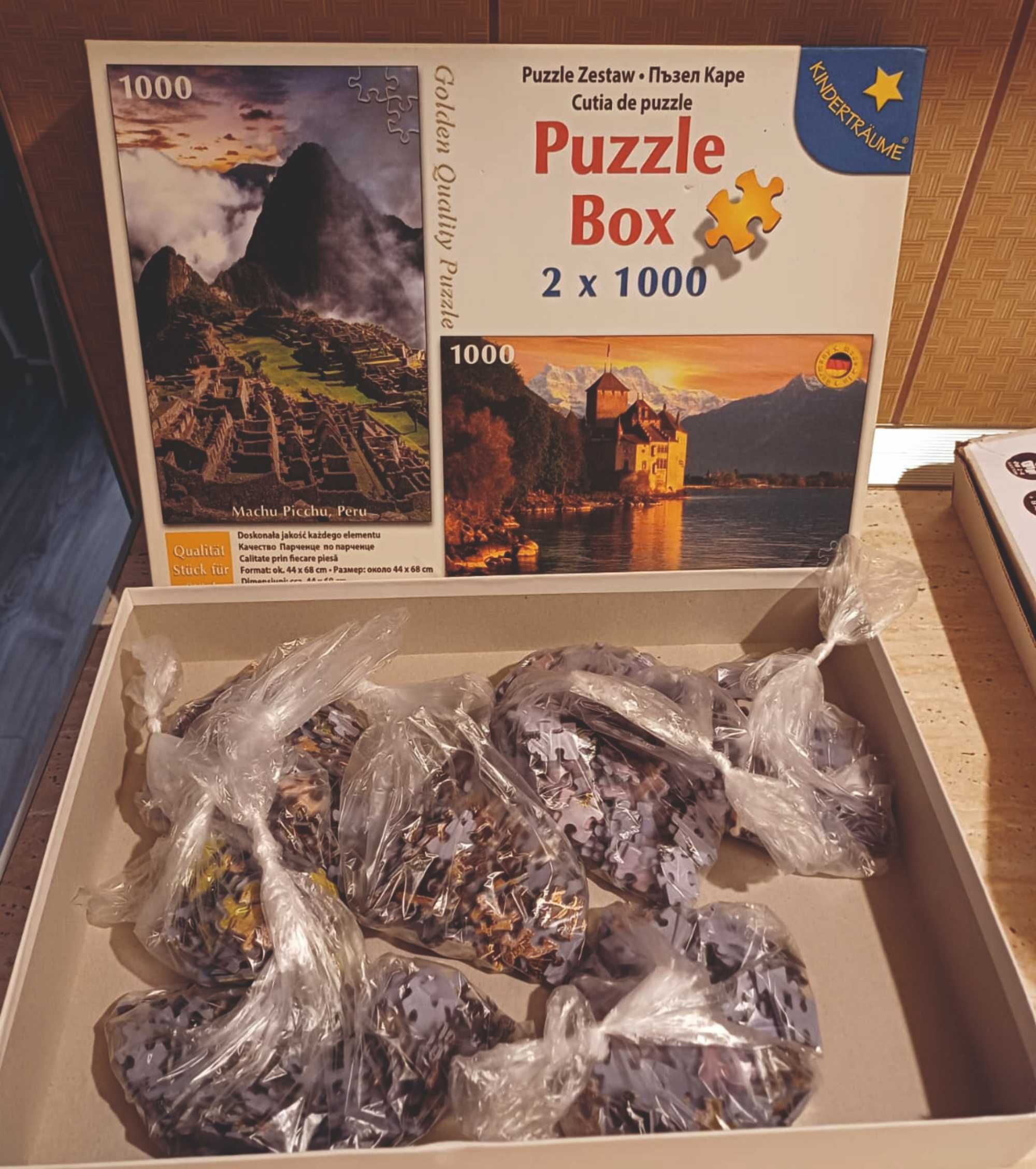 4 puzzle-uri + folie lipit puzzle
