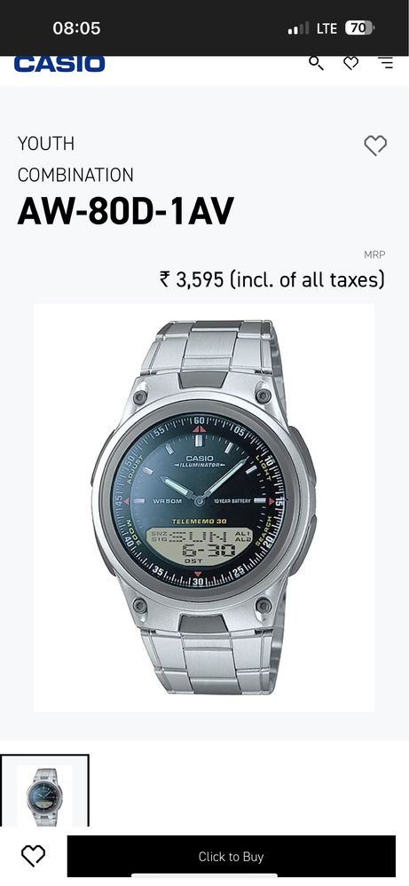 Casio 2747(AW-80D-1AV) original