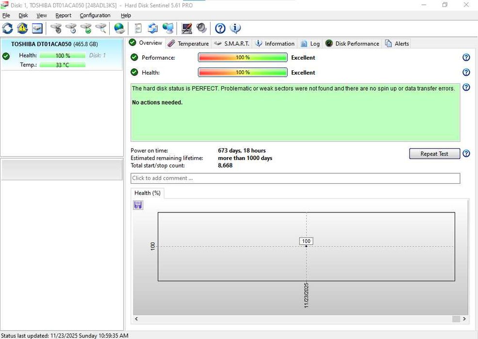 Хард Диск Toshiba HDD 3.5" 500GB SATA3 100%