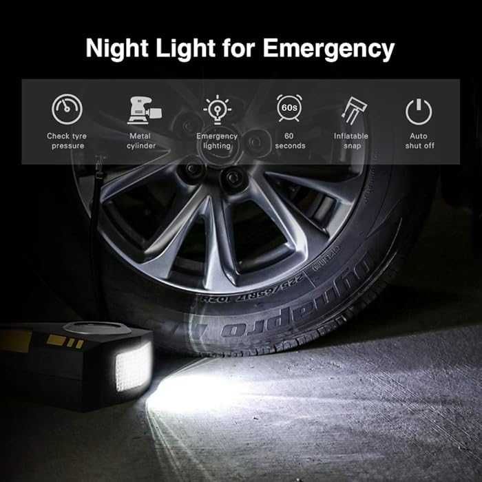 Compresor auto digital 3in1, 120W, 35L/min, Cablu de alimentare 3m