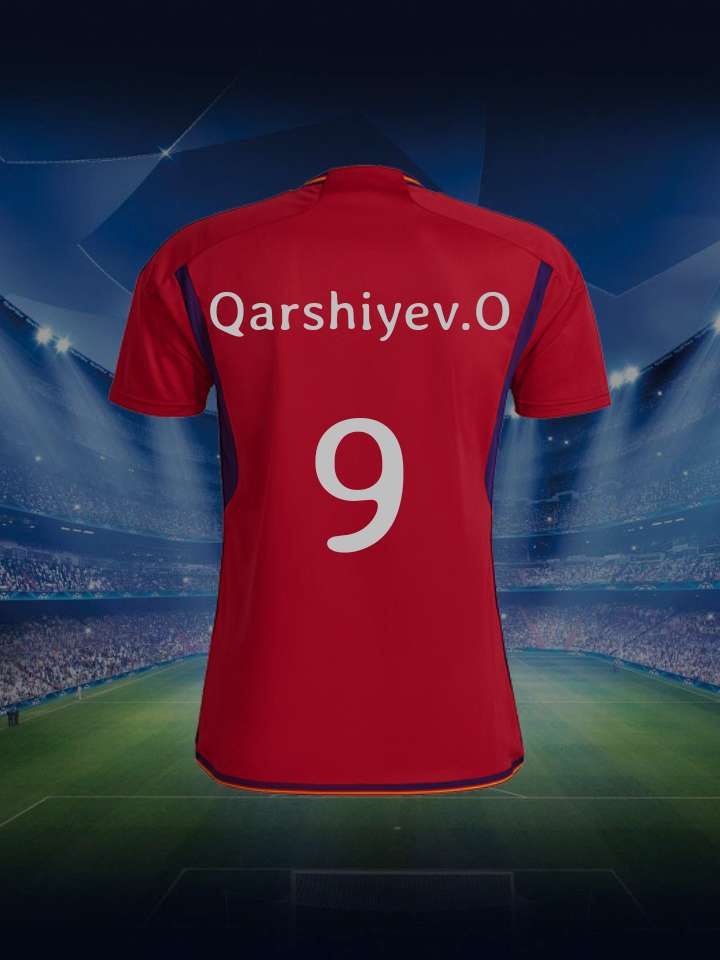 Futbol formalari bor yozib berish hizmati bilan