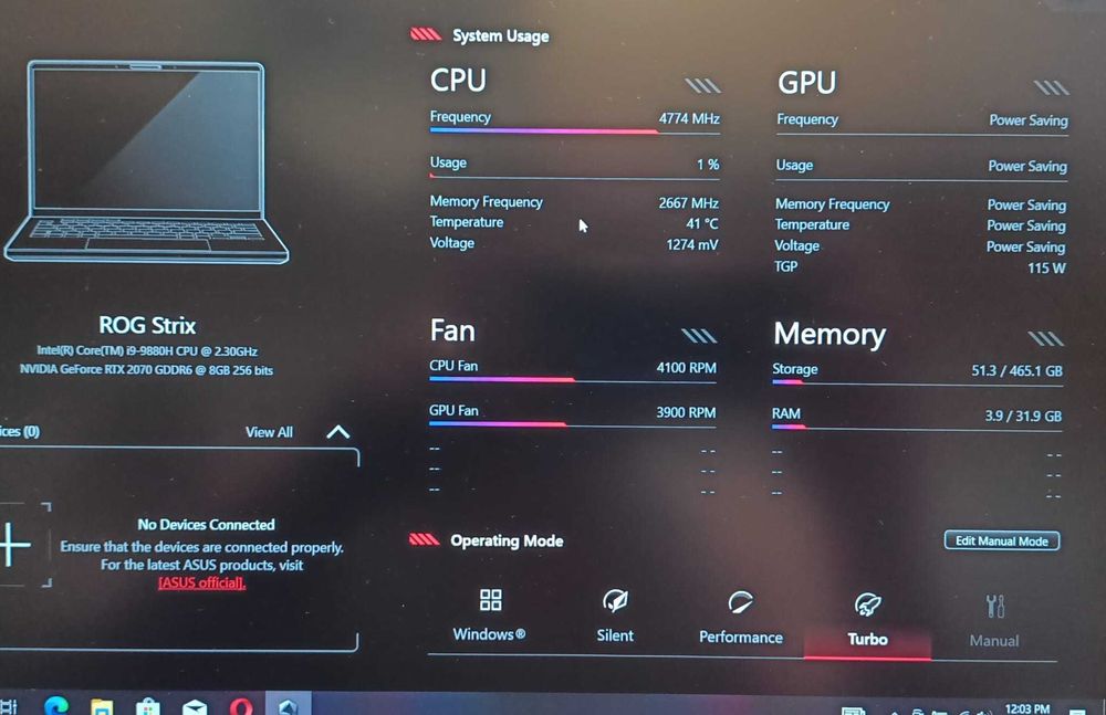 Laptop Gaming Asus ROG G531GW inte i9 RTX2070 display 240Hz