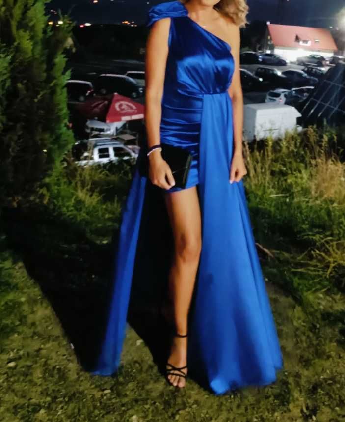 Rochie lunga albastră de ocazie/ nuntă