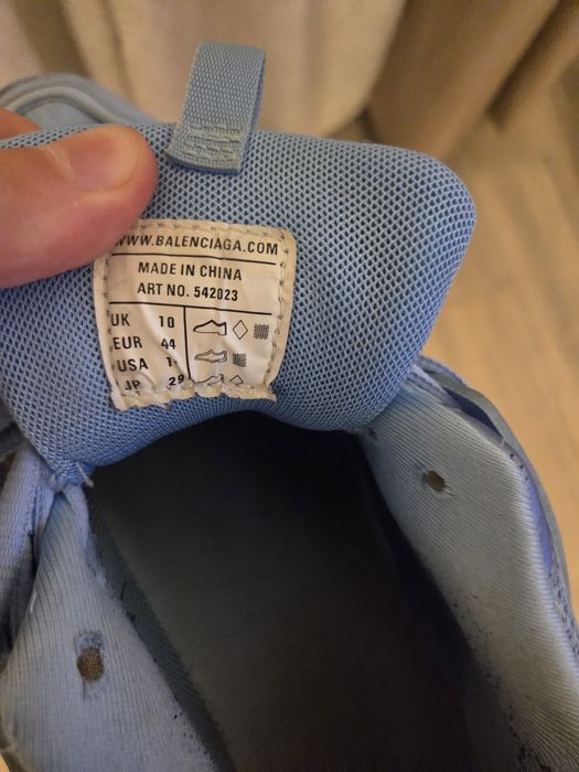 Balenciaga track baby blue reflective