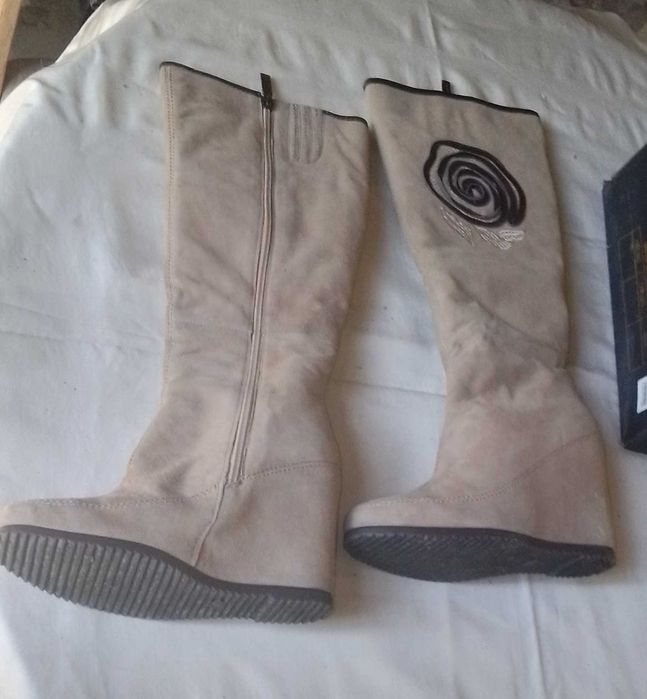 сапоги замш натруальный