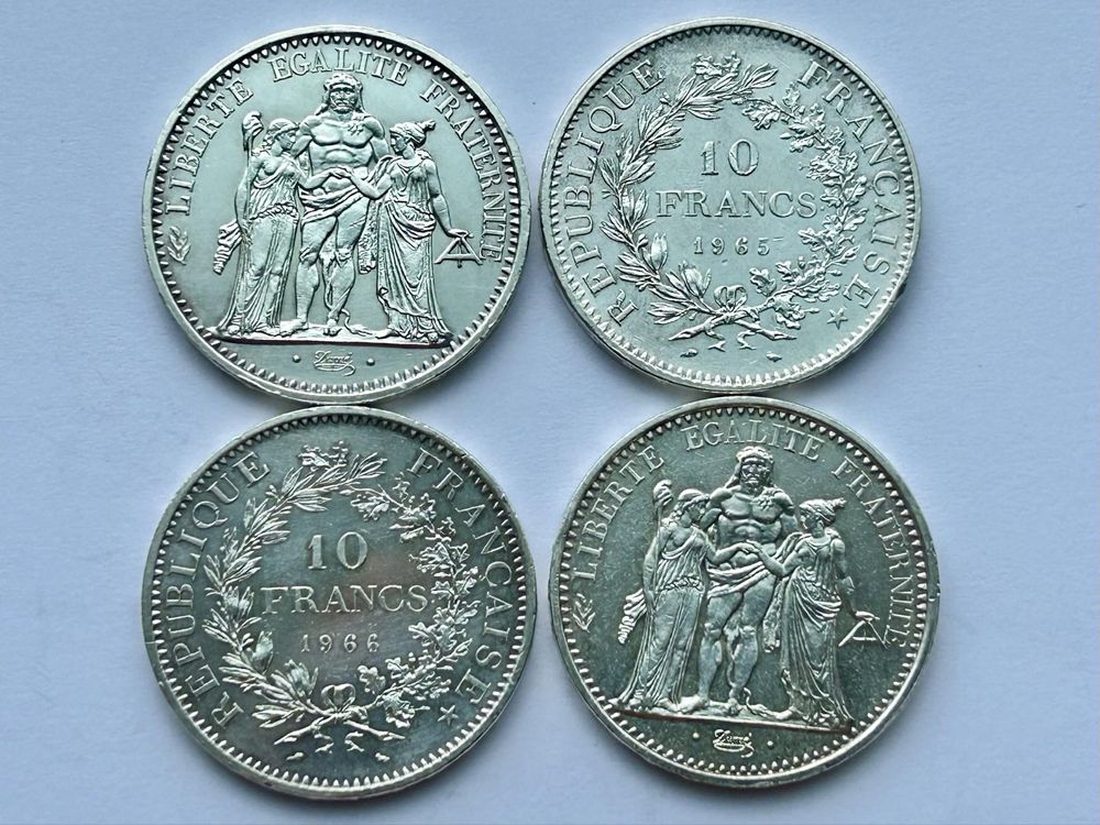 10 франка Херкулес Франция UNC различни години