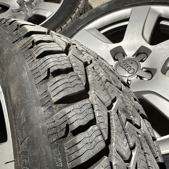 Джанти с нови зимни гуми на 100км 5х112 17 AUDI