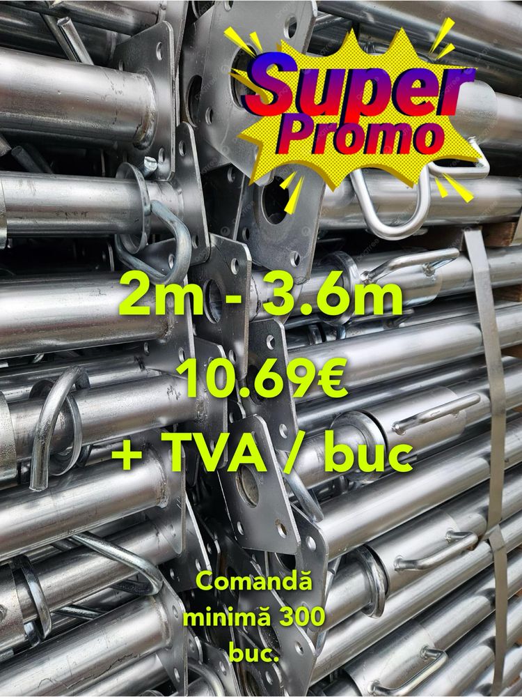 Popi Metalici zincati 2m - 3.6m - 10,69€ + TVA / buc