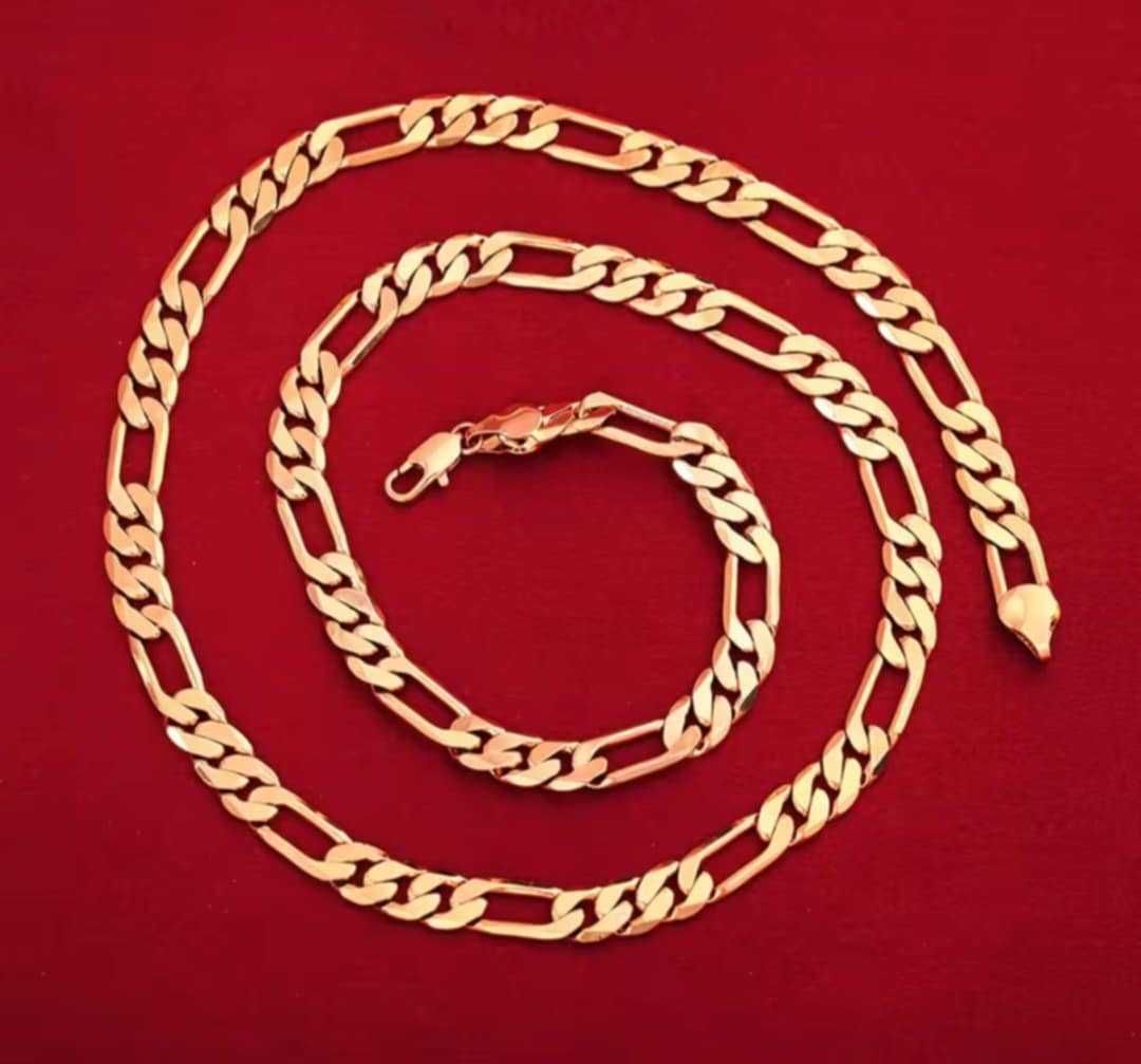 GB 2, set placat aur 18k, masiv, lant si bratara , noi si marcate