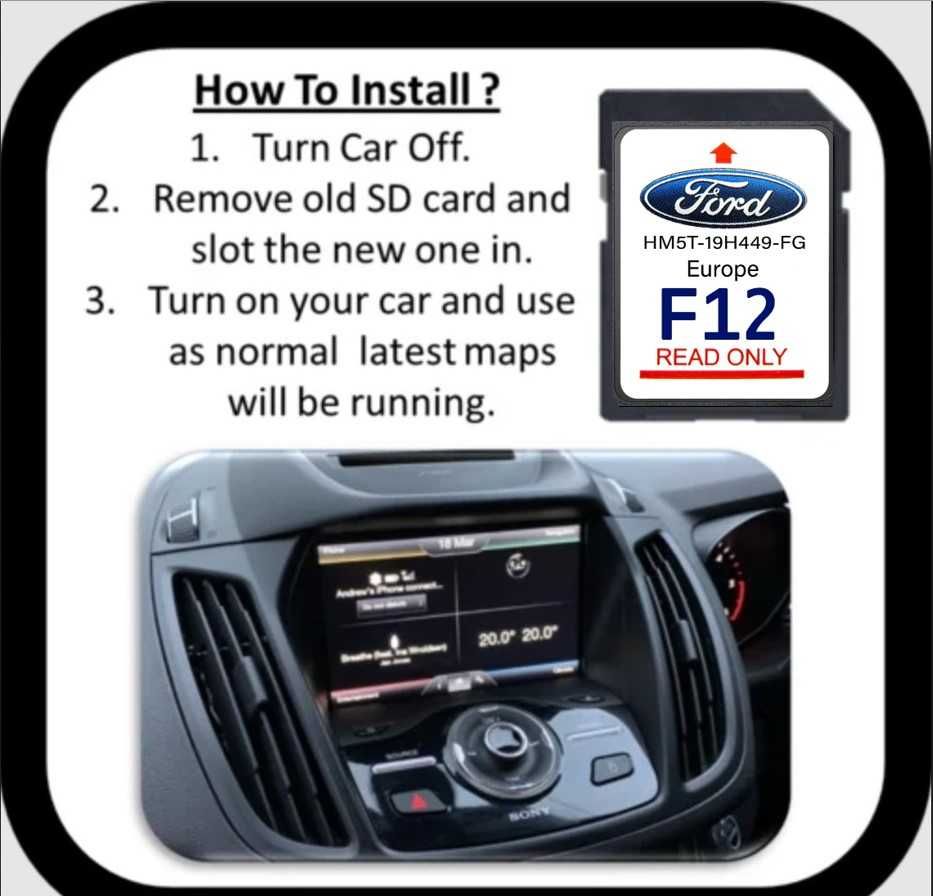 F12 SD card 2024 Форд навигация ъпдейт Sync2 FORD СД карта Lincoln USA