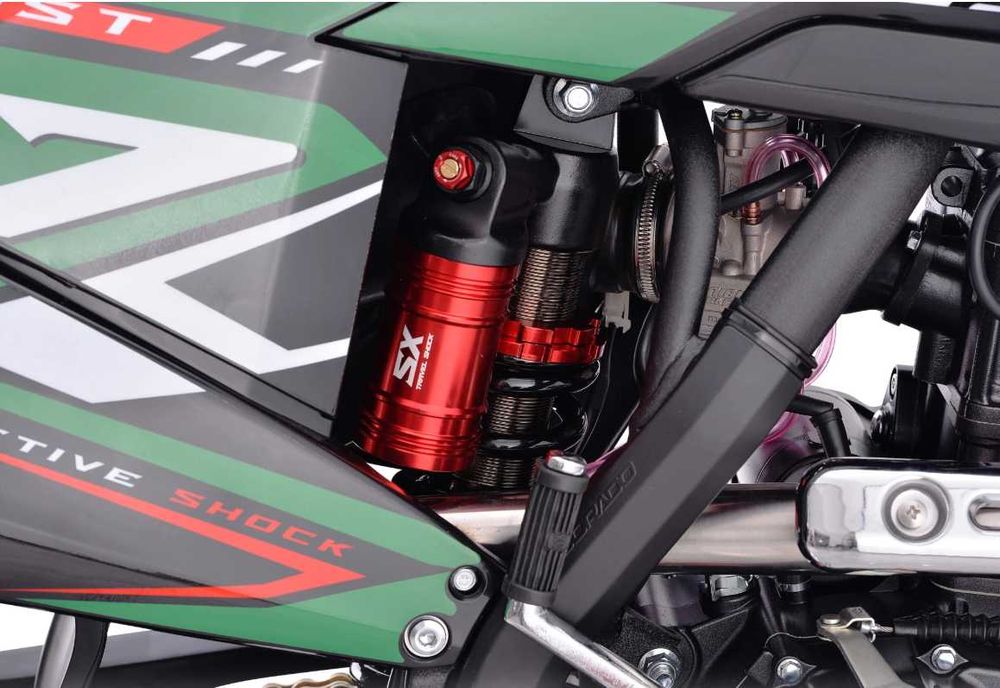 Motocicleta Cross/Enduro Asix XT97, 300cc, roti 21/18", negru/rosu,