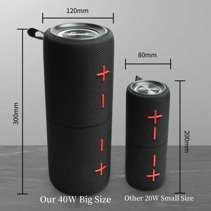 CYBORIS 2 в 1 преносим, разделим, 40W двоен Bluetooth високоговорител