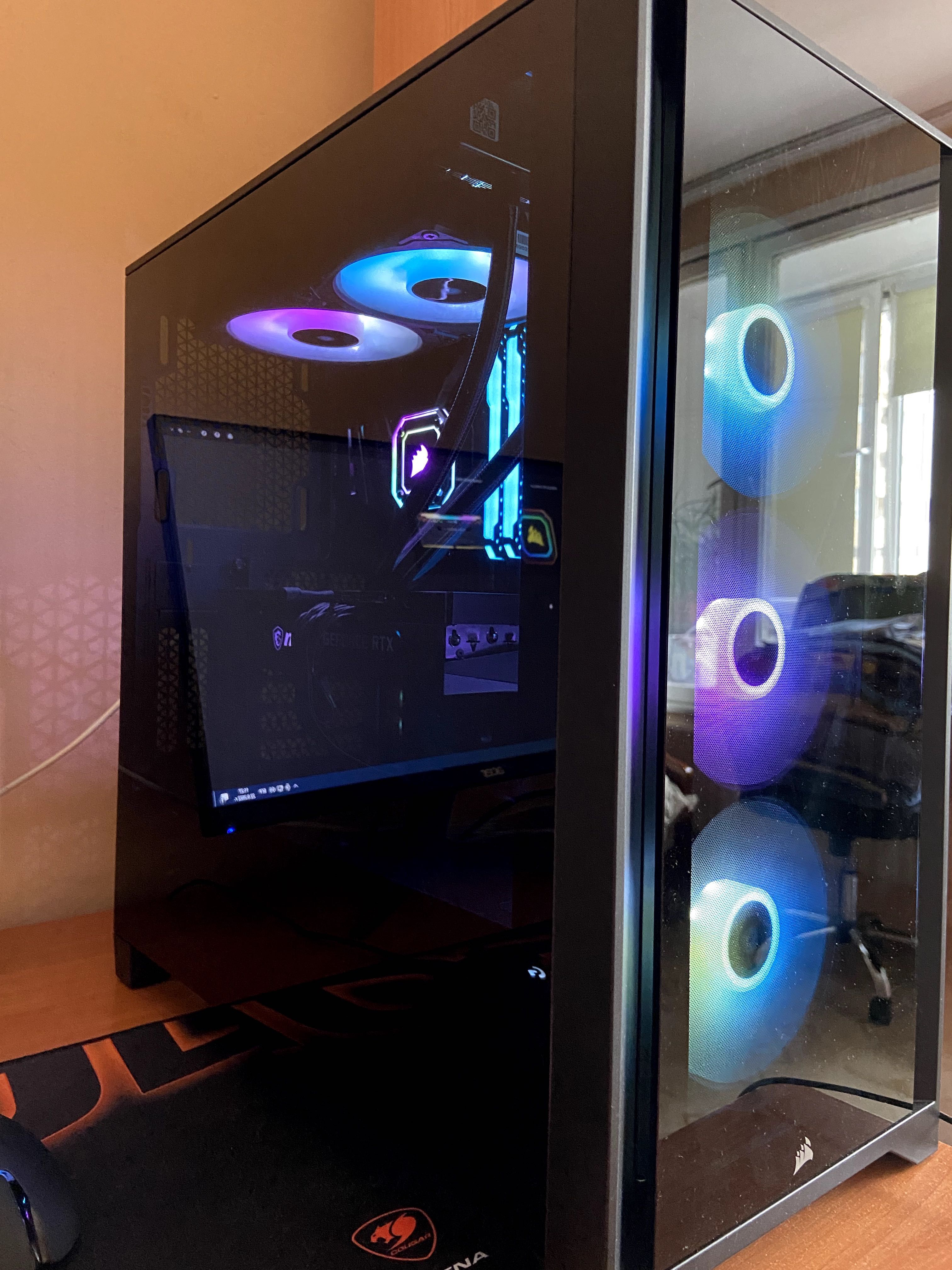 Геймърски копютър CORSAIR / MSI RTX 3060 / RYZEN 5 5600x В ГАРАНЦИЯ