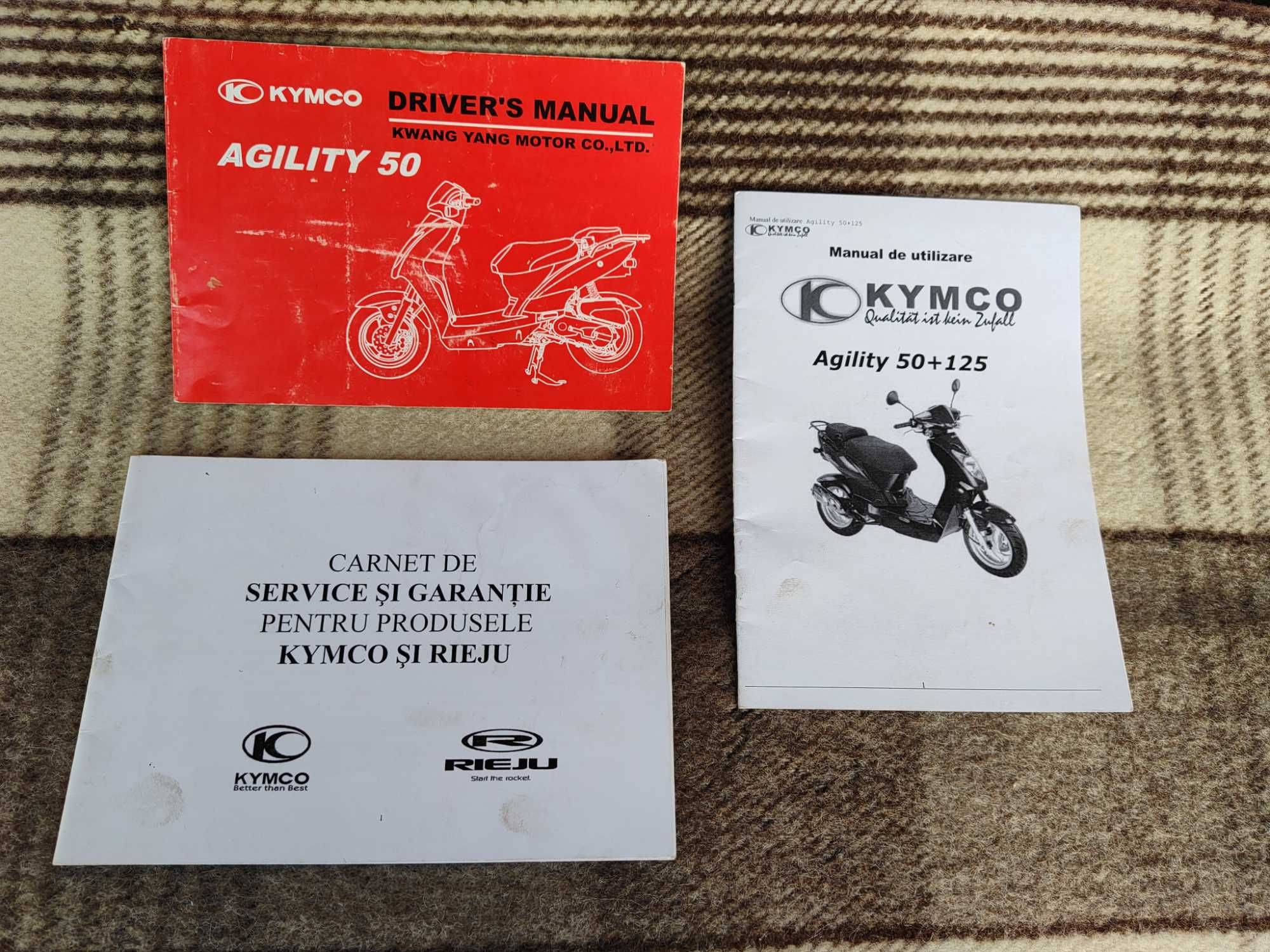 Manual utilizare si carnet service scuter Kymco Agility 50 + 125 cc