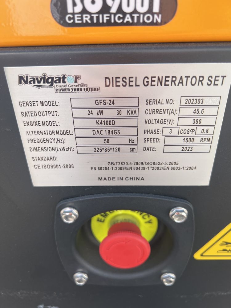 Dizel Generator Navigator 30 Kwa 24 kw Dizel