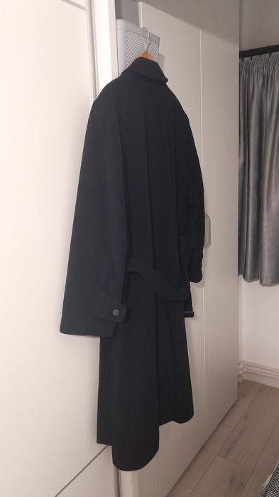Palton lung damă,Lână & Cashmere Bleumarin