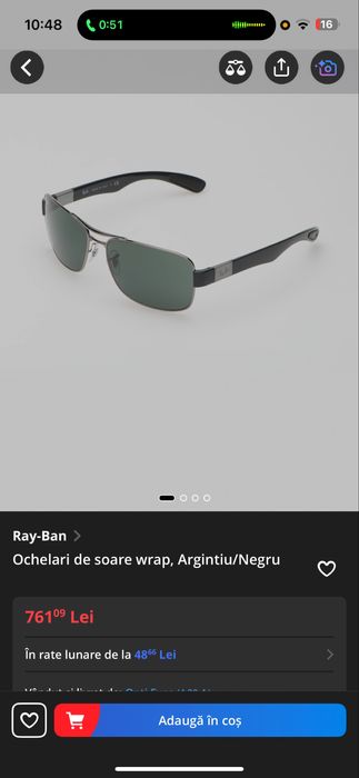 Ochelari de soare Ray-Ban RB3522 wrap