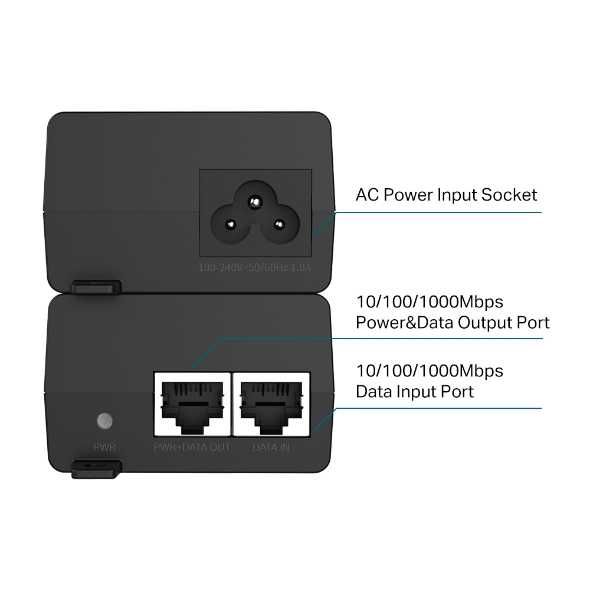 TP-Link PoE160S Omada/ PoE+ Injector Adapter Инжектор