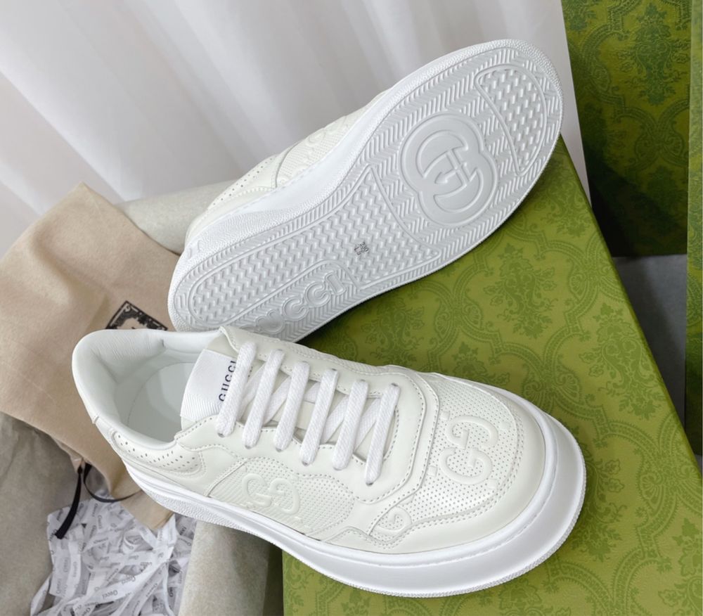 adidasi Gucci trainers piele naturala