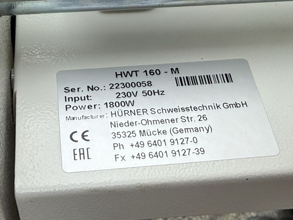 Aparat de sudura cap la cap 32-160 mm Hurner manual