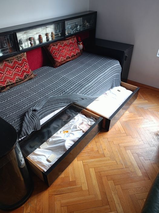 Ретро Креват със скрин и матрак 80/190