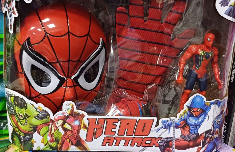 Комплект на Спайдърмен с маска и ръкавица