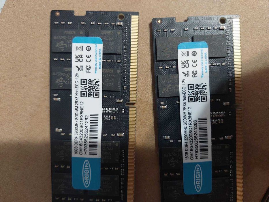 32GB 3200Mhz DDR4 SODIMM CL22 - Samsung, SK Hynix, Origins