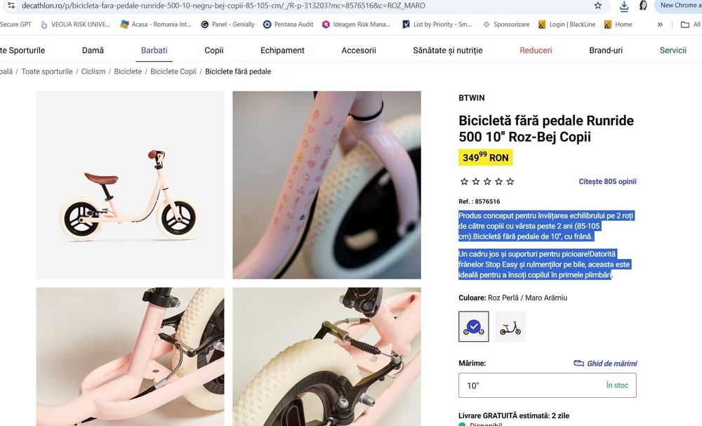 Bicicleta de echilibru - decathlon