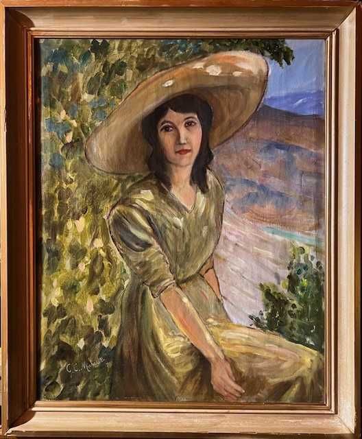 SUPERB! Tablou F VECHI Ulei/pânză, George C. Michelet (1873-?) 70x50+R