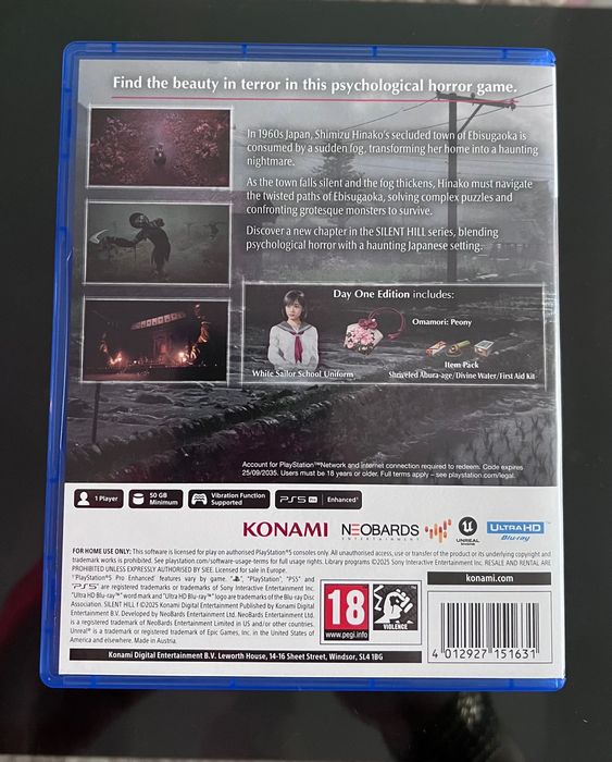 Silent Hill f-Day one Edition Ps5