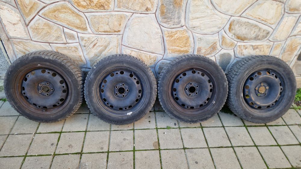 Джанти 15" 5х100  със зимни гуми 185 60 15 vw polo