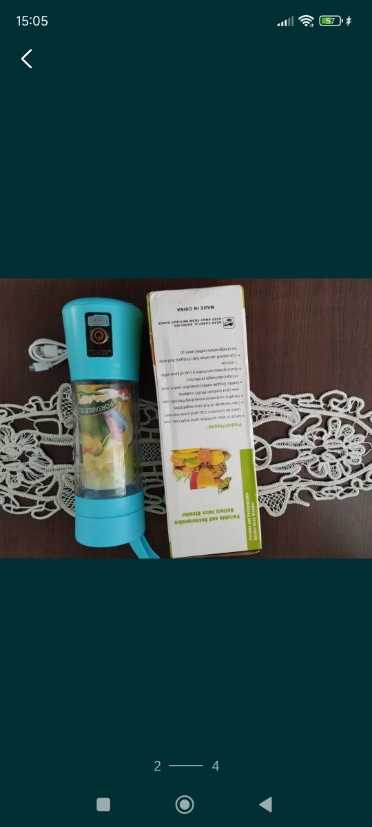 Vând Blender portabil nou
