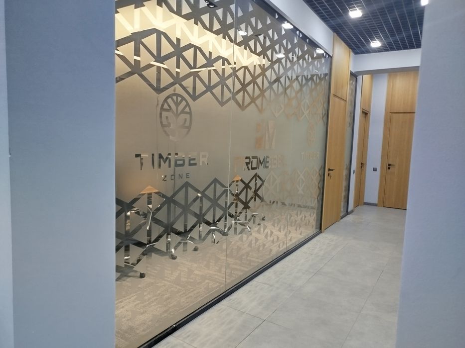 Пленка матовая туманка тонировка офис ва здания 24/7