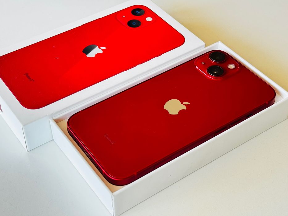 НОВ! Iphone 13 128GB Red 100% Батерия! Гаранция 6 месеца